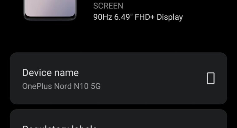 One Plus Nord N10
