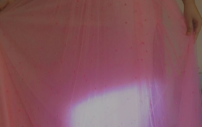 Elegant Pink Net Maxi Gown with Beautiful Embroidery