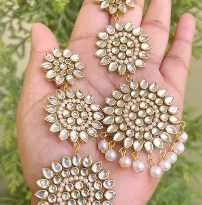 Handmade Kundan earring