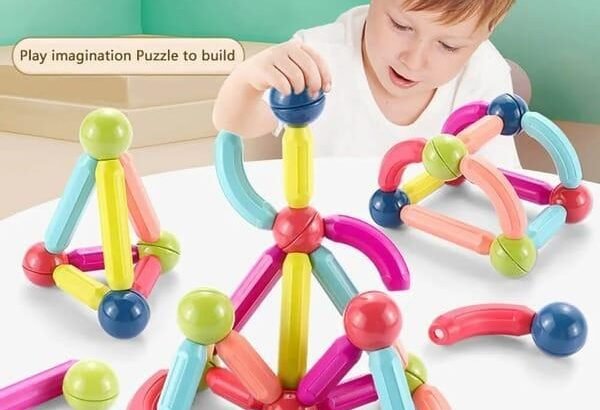 Magnetic Sticks Toy for Kids Safe Building Play