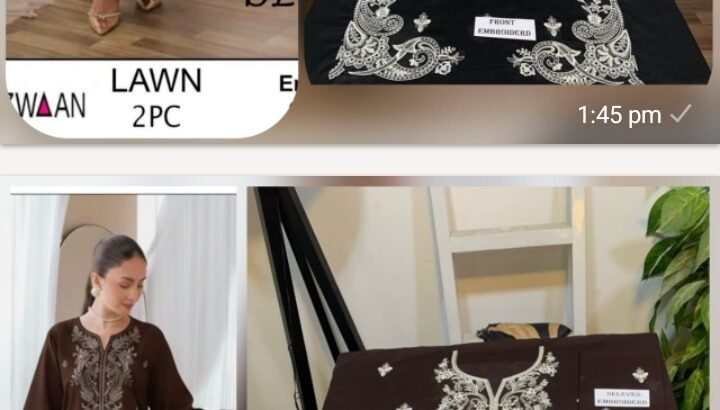 2pc embroidery lawn