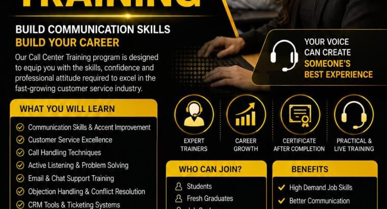 Call center training in pakistan