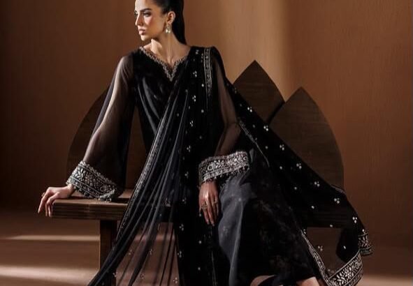 *BAROQUE LUXURY CHIFOON PRINTED and EMBROIDERED *