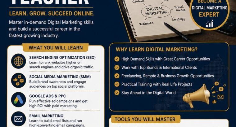 Digital marketing teacher in karachi pakistan