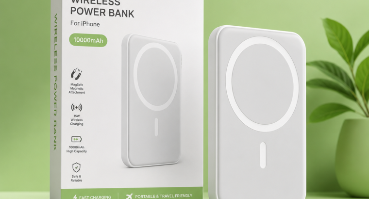 🔋 Apple MagSafe Wireless Power Bank 10000 mAh – Fast Charging | Portable Magnetic Charger for iPhone