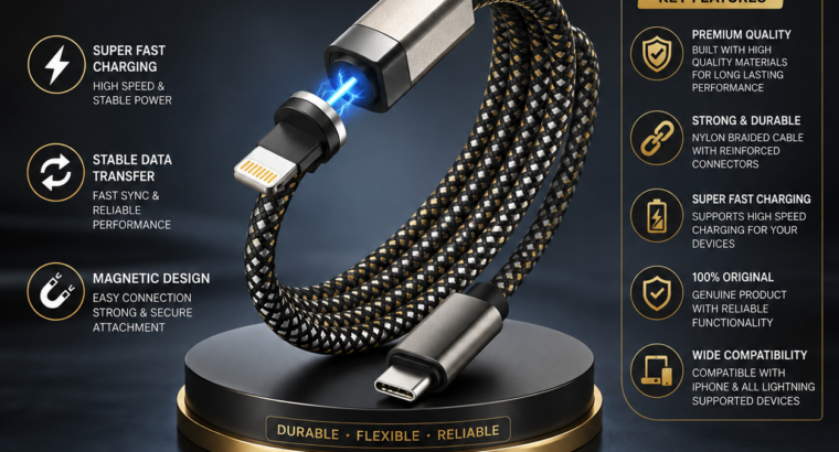 🔥 Original Magnetic Type-C to Lightning Cable