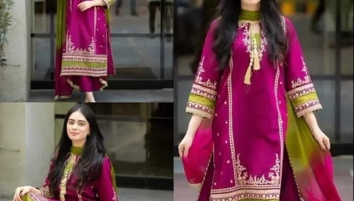 Fabric lawn suits cotoon available