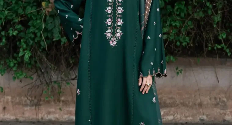 3 Pcs Women’s Unstitched Embroidered Suit