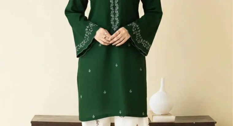 2 Pcs Women’s Unstitched Embroidered Suit