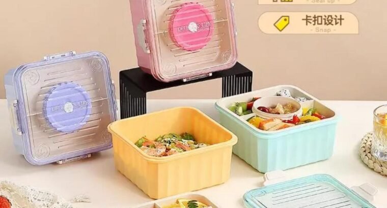 Back to School 2L Bento Lunch Box with Silicone Seal, BPA Free, Snap Lock,
